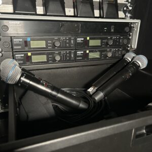 sistema inalámbrico digital shure ulx d – receptores ulxd4 h51 + manos sm58, petacas ulxd1 y diademas beta53