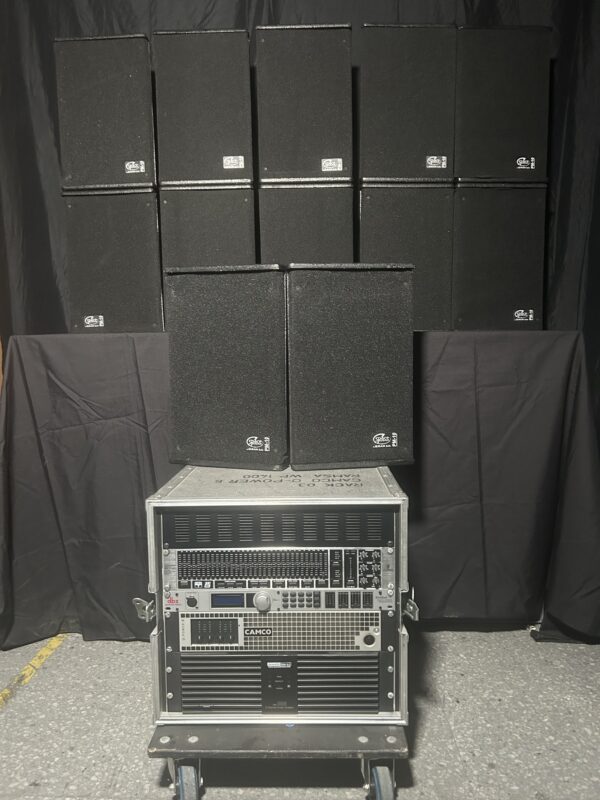 pack de sonido profesional con altavoces ram audio pm 10 + mesa de mezclas 20ch + 6 sistemas inalámbricos shure uc